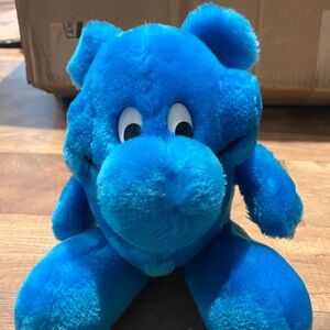 Vintage Kodak Kolorkins Blue Click 9" Plush Stuffed Animal Creature Korea